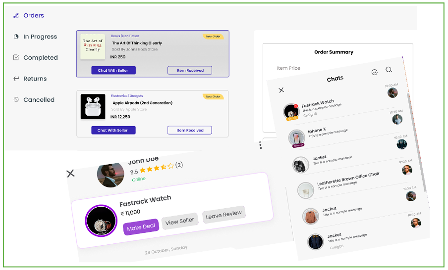 Zukarte conversations and order management